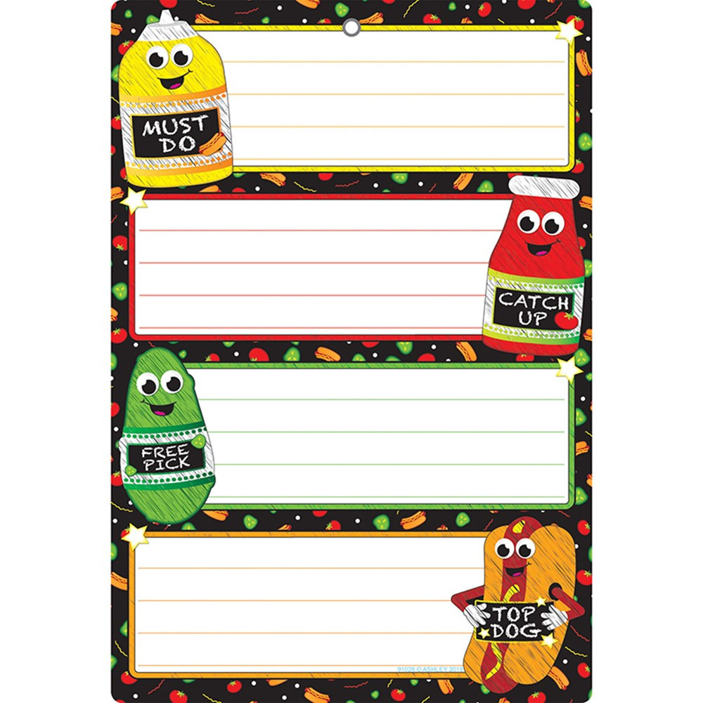 ASH91028 - Smart Must Do/Free Pick/Catch Up Chart Dry-Erase Surface in Classroom Theme