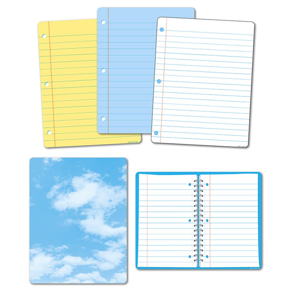 ASH91201 - 5Pk Big Notebook Paper Class Charts Smart Poly in Classroom Theme
