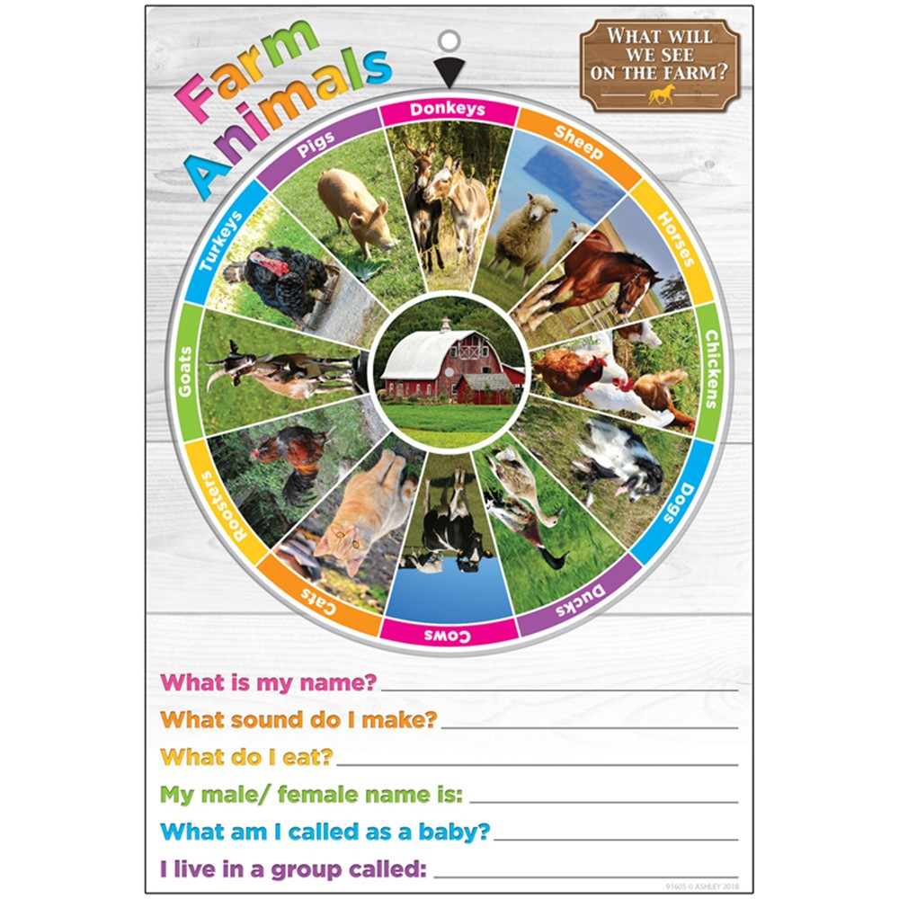 Smart Poly Smart Wheel, Farm Animals - ASH91605 | Ashley Productions | Animal Studies
