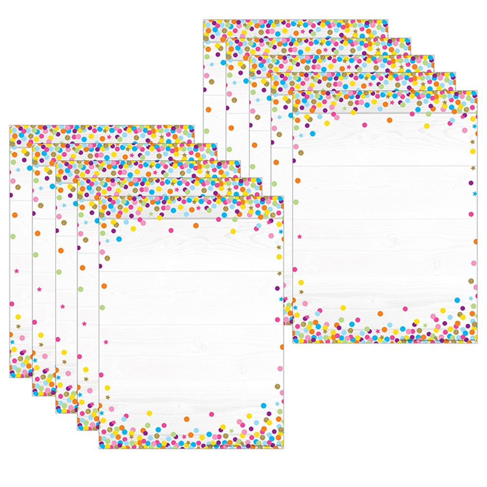 Smart Poly PosterMat Pals Space Savers, 13" x 9-1/2", Blank Confetti Style, Pack of 10 - ASH97006 | Ashley Productions | Classroom Theme