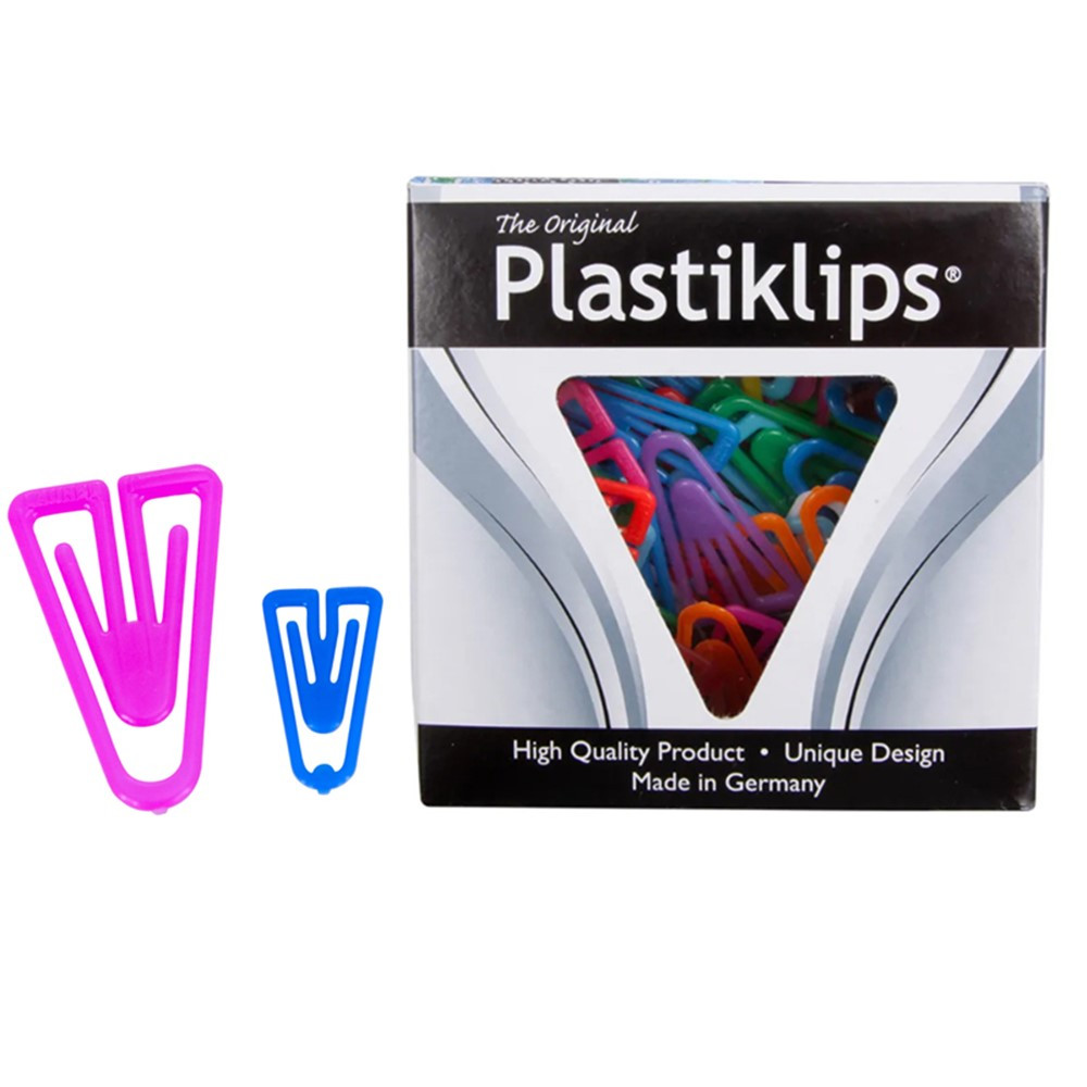 Plastiklips Paper Clips, Assorted Sizes, Assorted Colors, Pack of 315 - BAUMLP3150 | Baumgartens Inc | Clips
