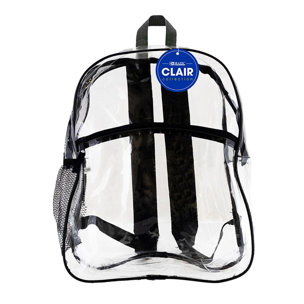 15 Clair Clear Backpack - BAZ1019 | Bazic Products | Accessories"