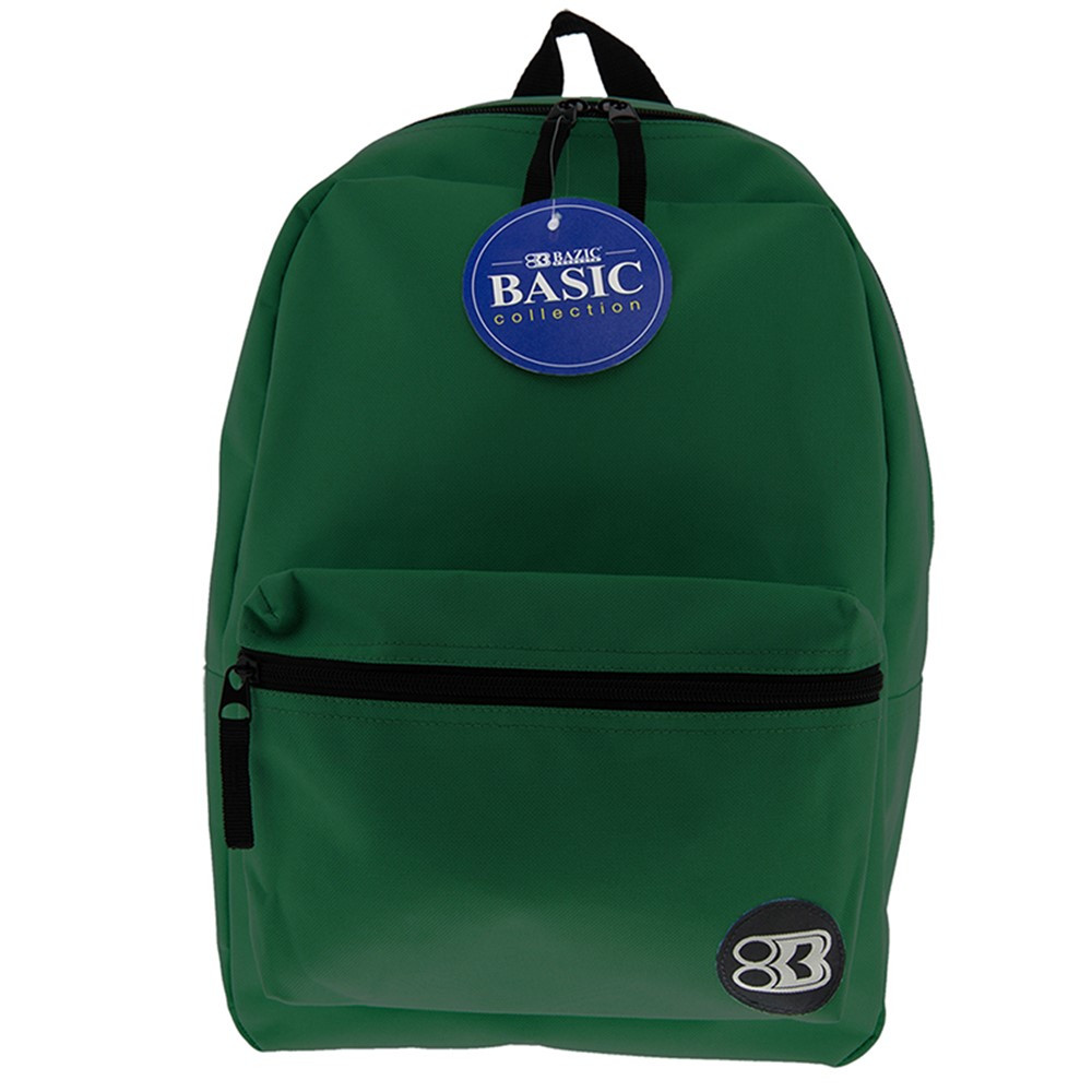 BAZ1033 - 16In Green Basic Collection Backpk in Accessories
