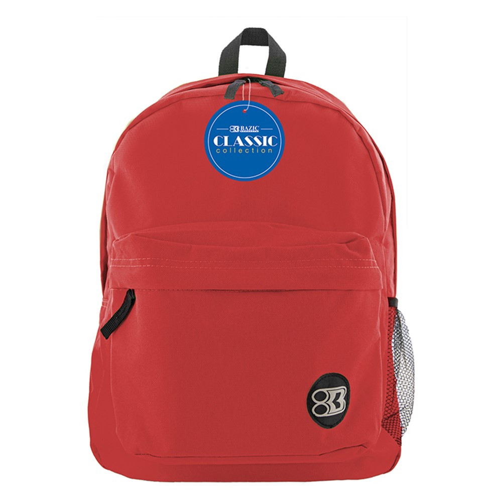 Classic Backpack 17 Red - BAZ1052 | Bazic Products | Accessories"