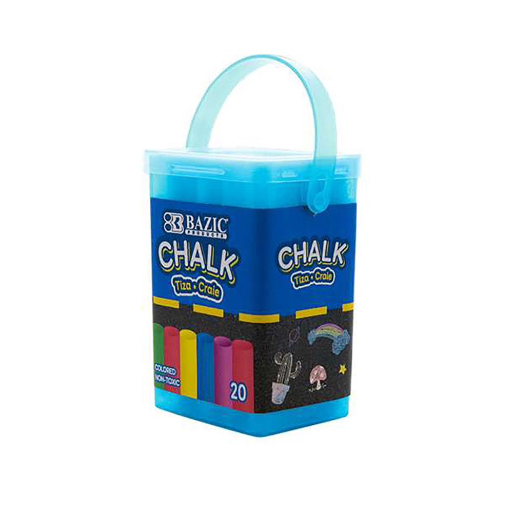 Color Chalk, 20/Bucket - BAZ2404 | Bazic Products | Chalk