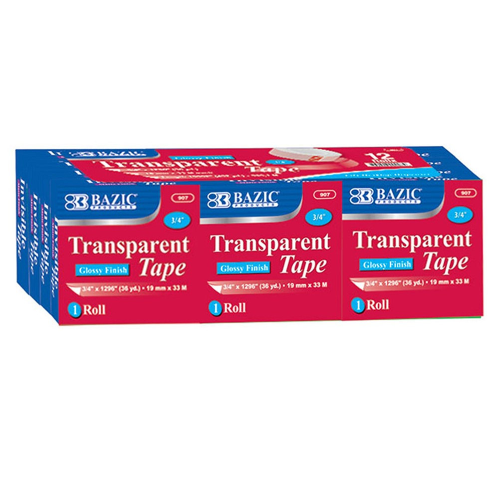 BAZ907 - Bazic Tape Refill Transparent Tape in Tape & Tape Dispensers