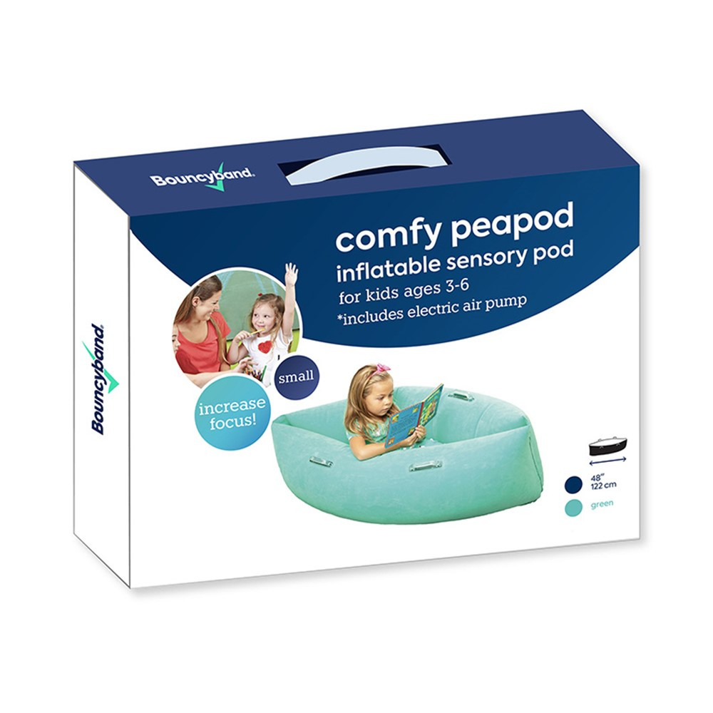 Comfy Hugging Peapod Sensory Pod, 48", Ages 3-6 Up to 4 Feet Tall, Green - BBAPD48GR | Bouncy Bands | Floor Cushions