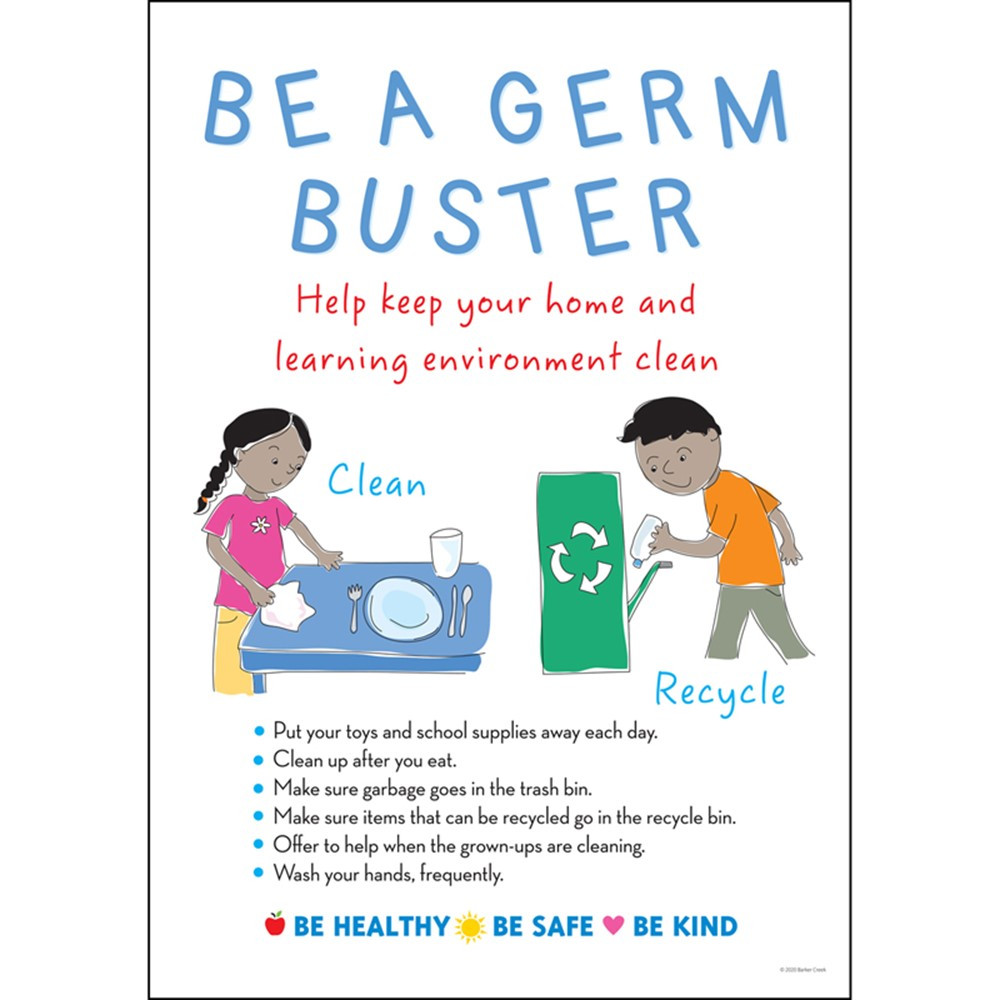 Be a Germ Buster Poster - BCP1873 | Barker Creek | Classroom Theme