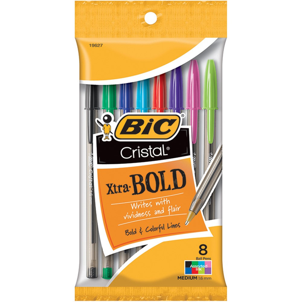 BICMSBAP81 - Bic Cristal Xtra Bold Pack Of 8 in Pens