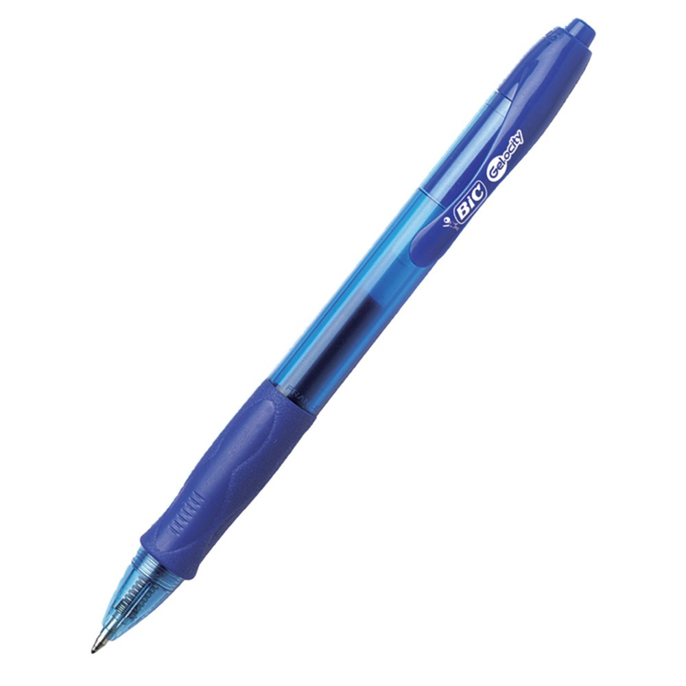 BICRLC11BE - Bic Velocity Gel Retractable Roller Gel Pen Blue in Pens