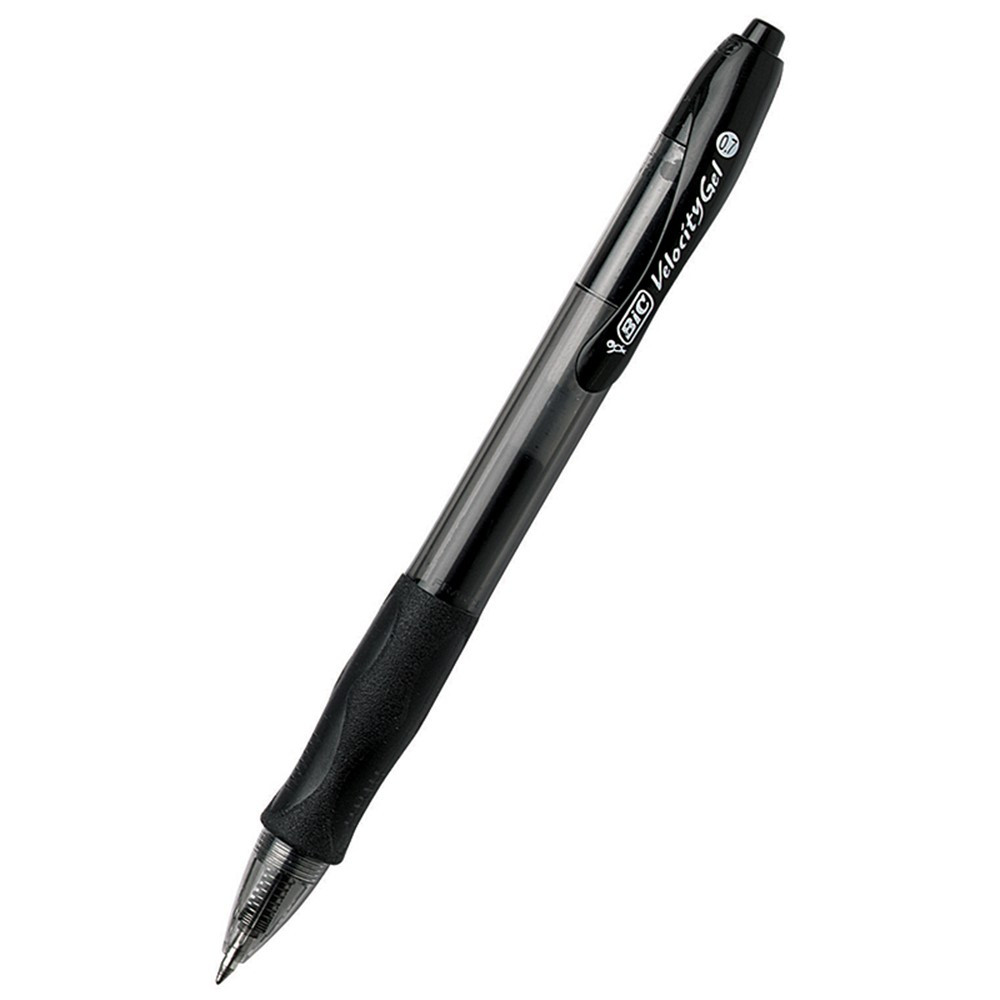 Velocity Gel Retractable Roller Ball Pen, 0.7 mm, Black - BICRLC11BK, Bic  Usa Inc