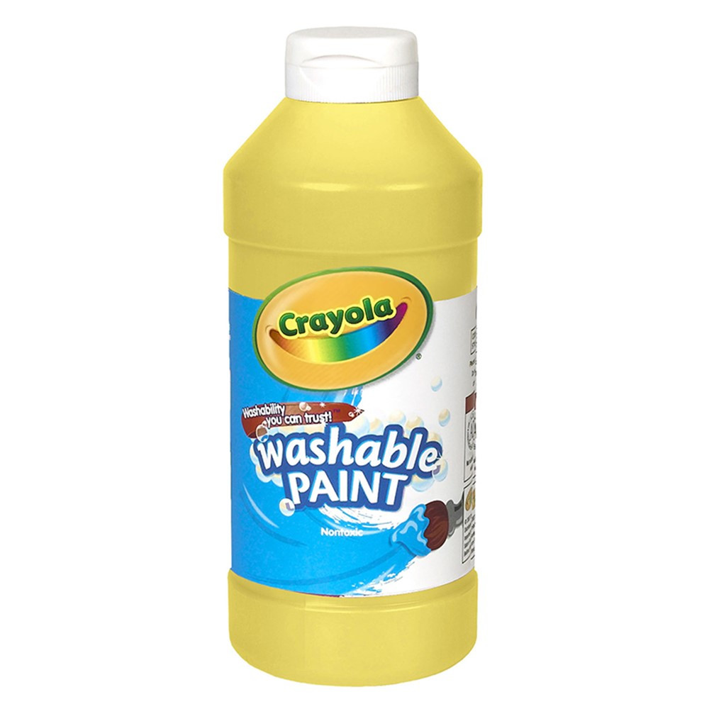 BIN201634 - Crayola Washable Paint 16 Oz Yellow in Paint