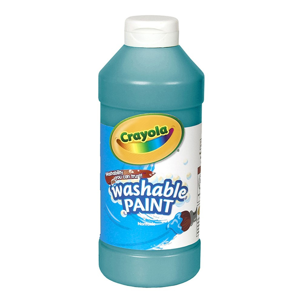 BIN201648 - Crayola Washable 16Oz Turquoise Paint in Paint