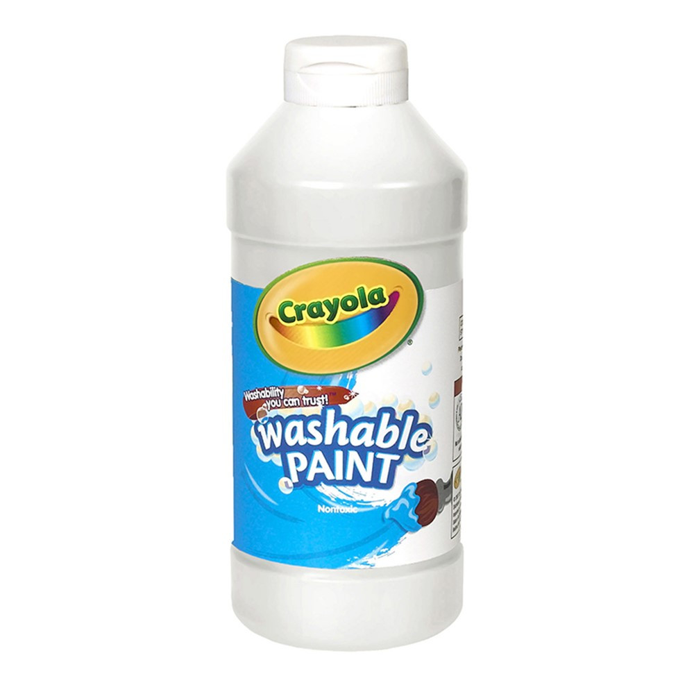 BIN201653 - Crayola Washable Paint 16 Oz White in Paint