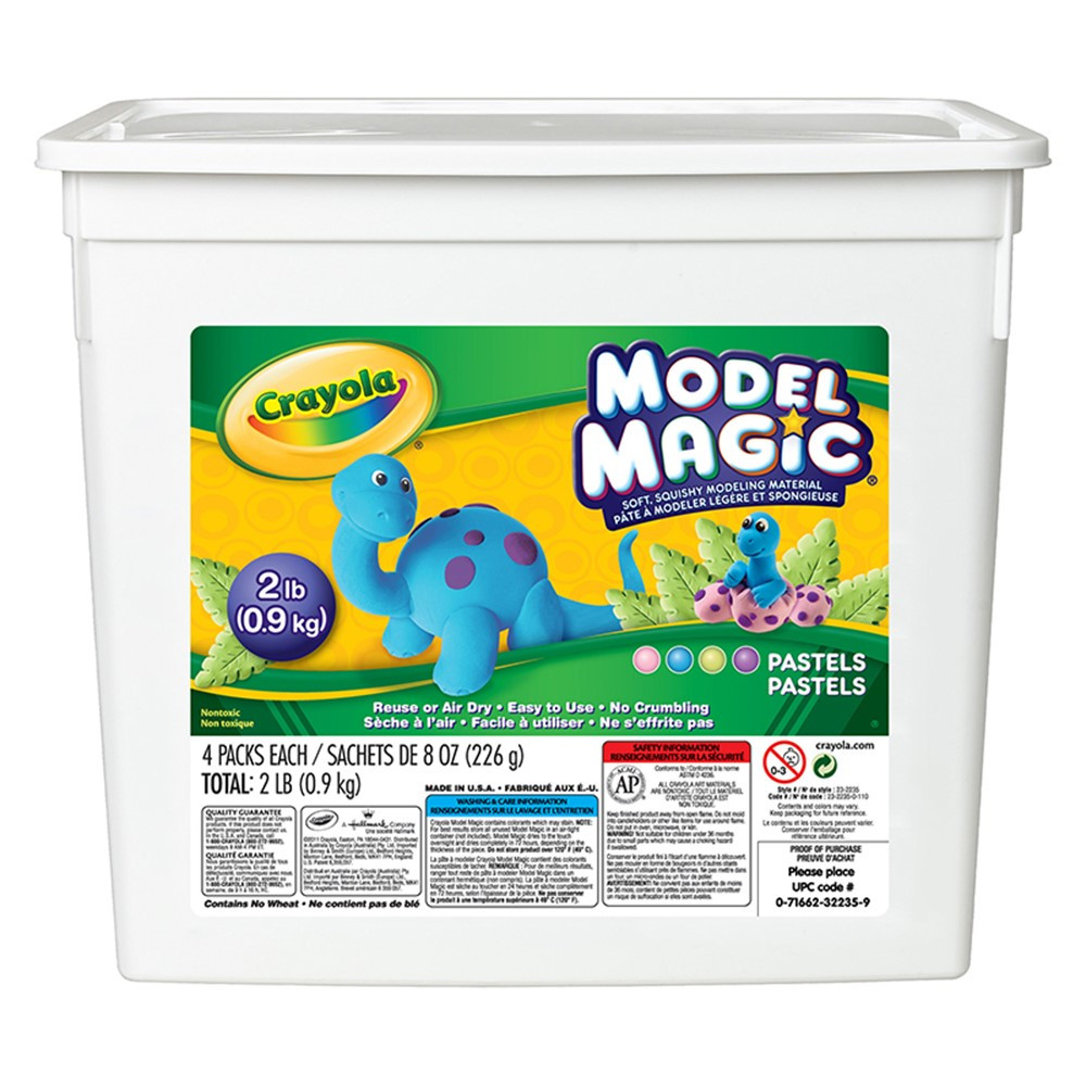 BIN232235 - 2 Lb Bucket Model Magic Pastel Colors in Clay & Clay Tools