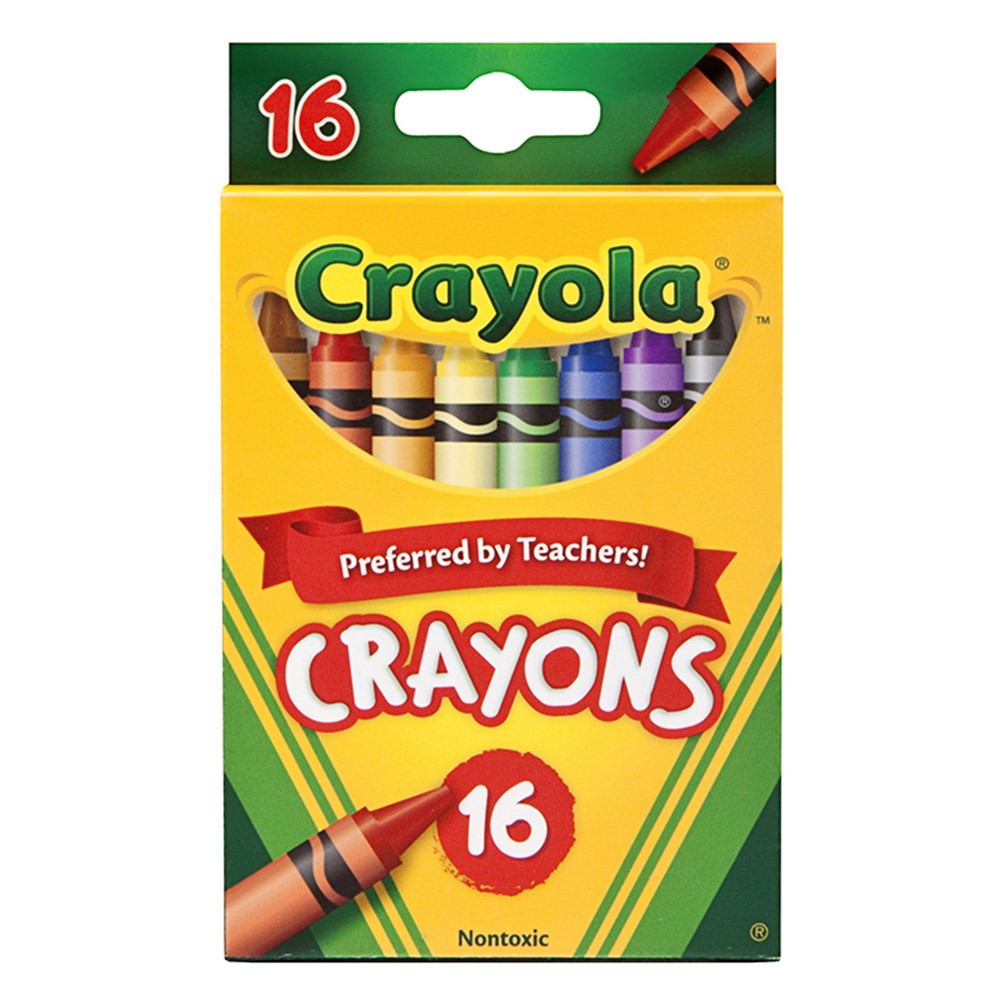 Large Crayons, 16 Count Assorted Colors Crayons, 2 Pack Jumbo