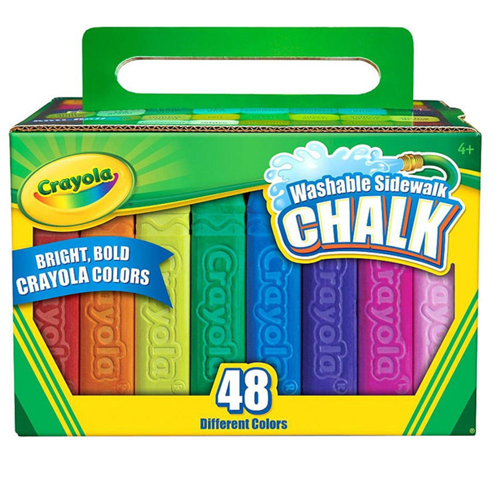BIN512048 - Crayola Washable Sidewalk Chalk 48 Ct in Chalk