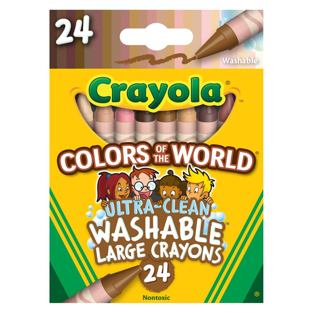 Large Crayons, Colors of the World, 24 Count - BIN520134 | Crayola Llc | Crayons