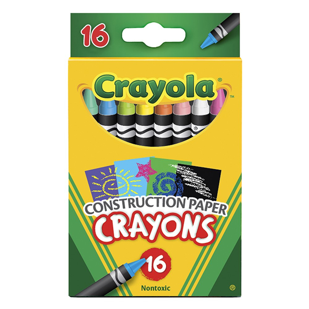 BIN525817 - Crayola 16 Ct Crayons For Construction Paper in Crayons