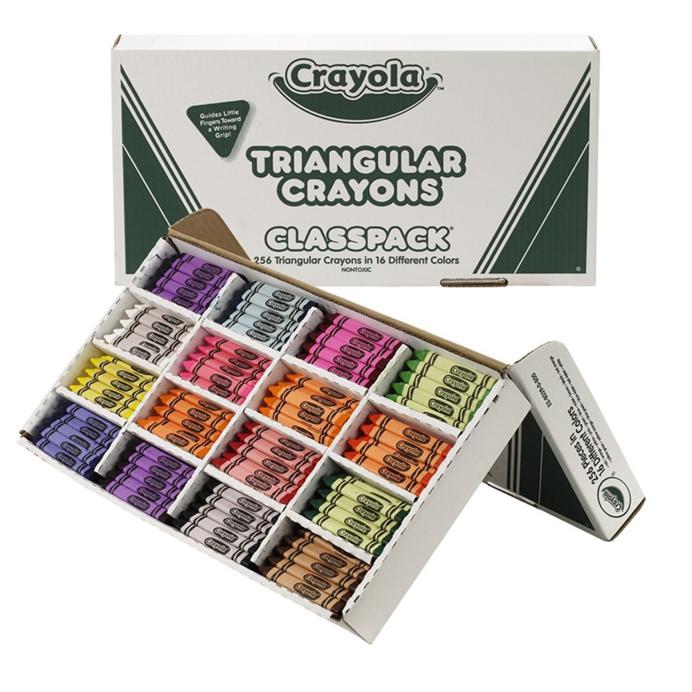BIN528039 - Crayola Crayon Classpack Triangular 16 Colors 256 Crayons in Crayons