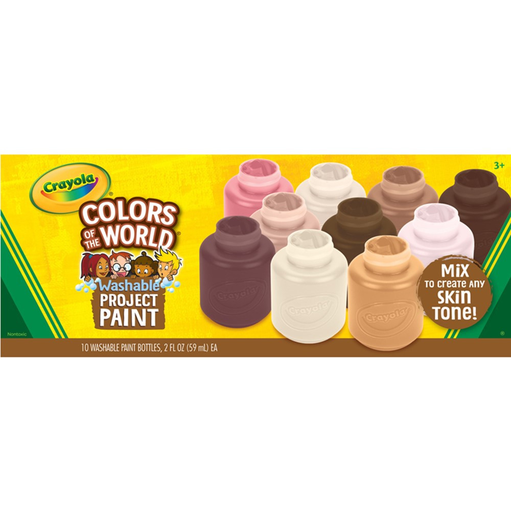 Colors of the World Project Paint, 2oz Jars, 10 Count - BIN542315