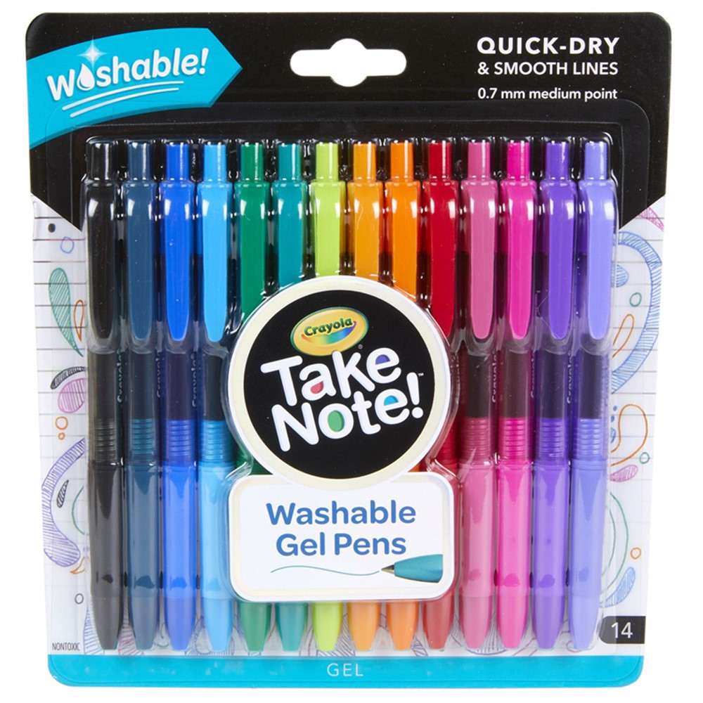 Take Note! Washable Gel Pens, Pack of 14 - BIN586414 | Crayola Llc | Pens