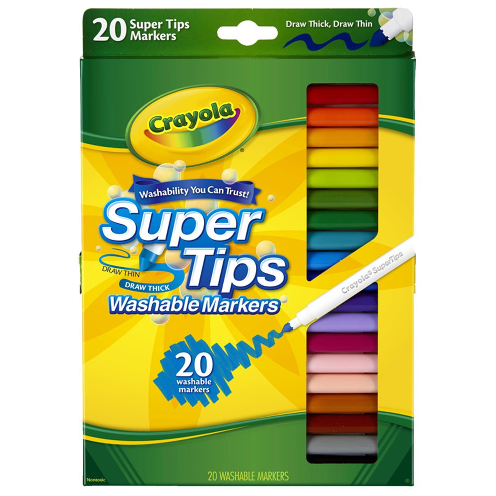 BIN588106 - Washable Markers 20Ct Super Tips W/Silly Scents in Markers
