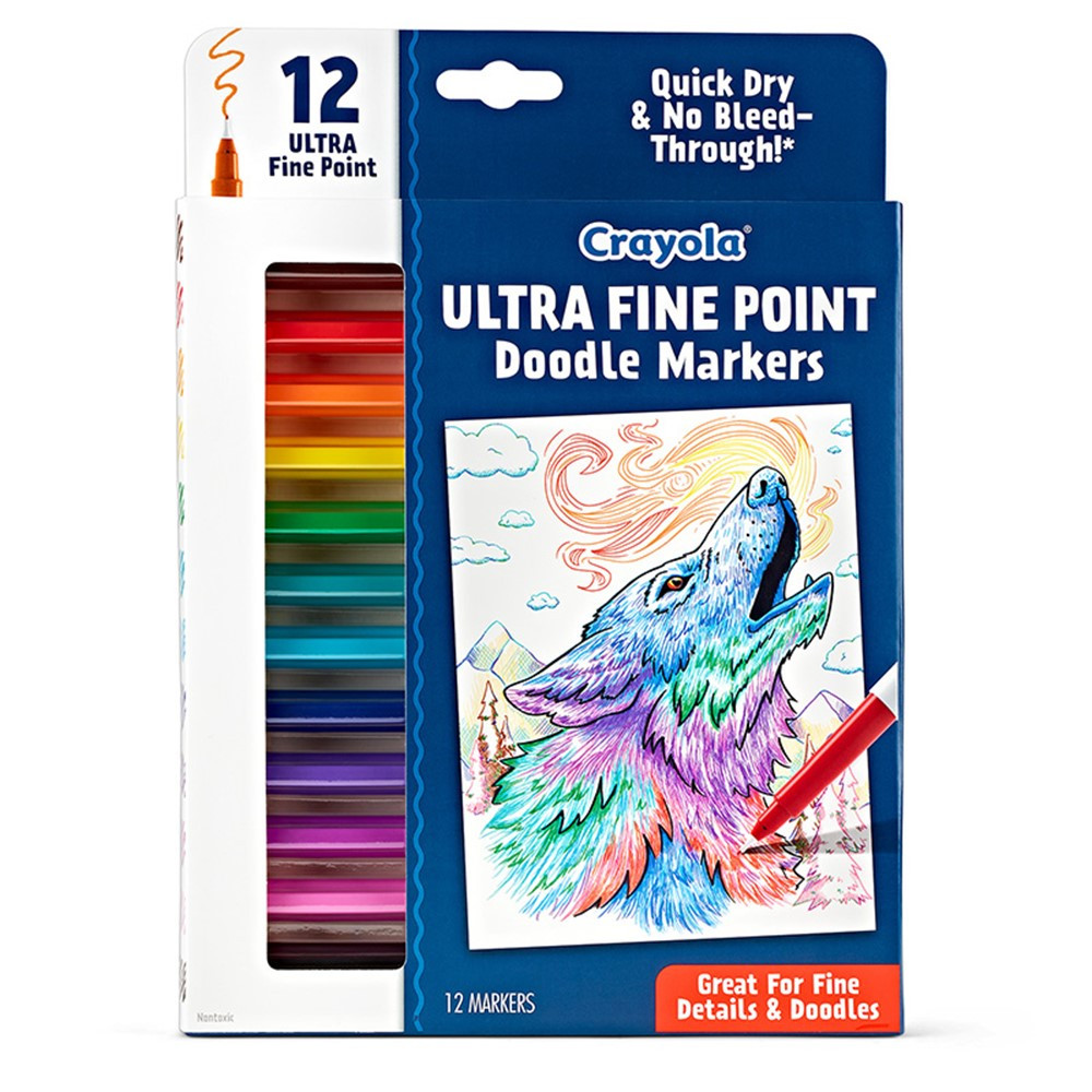 Crayola 12pk Doodle & Draw Fine Point Doodle Markers