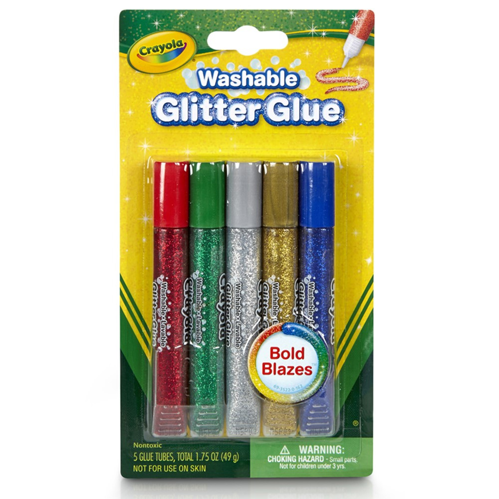 BIN693522 - Washable Glitter Glue Bold 5 Count in Glitter
