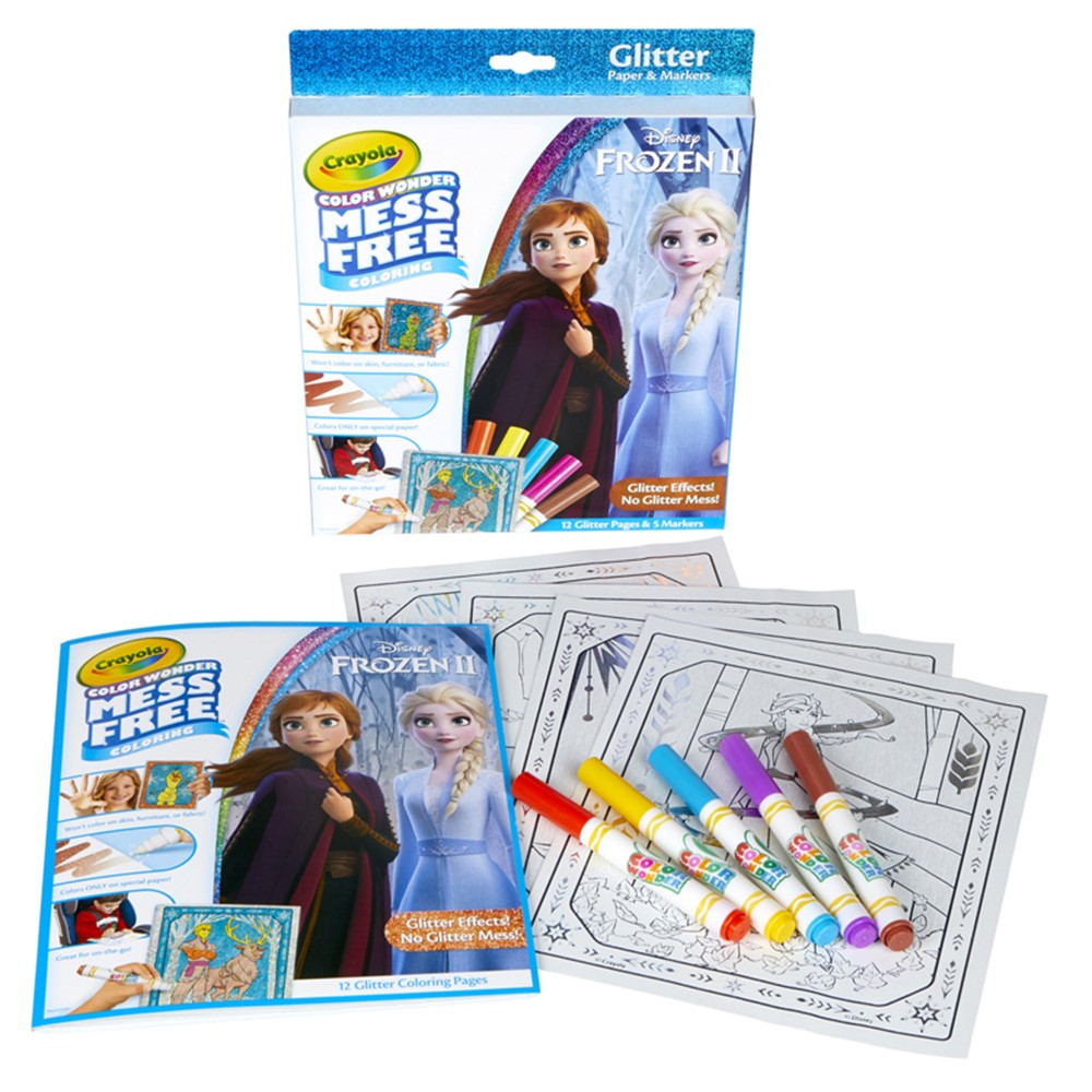 Color Wonder Mess Free Frozen 2 Glitter Effects Set - BIN752449 | Crayola Llc | Art Activity Books