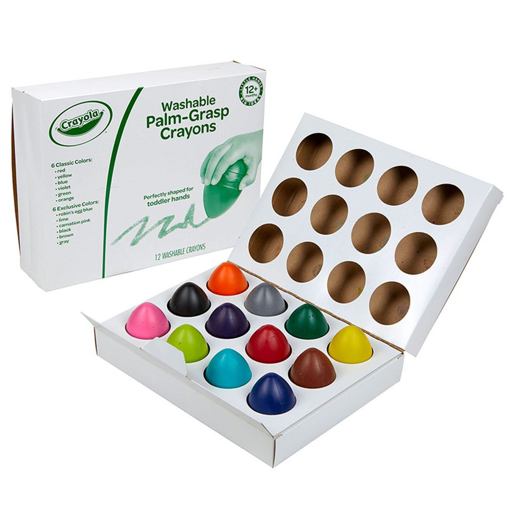 Washable Palm-Grasp Crayons, Pack of 12 - BIN811151 | Crayola Llc | Crayons