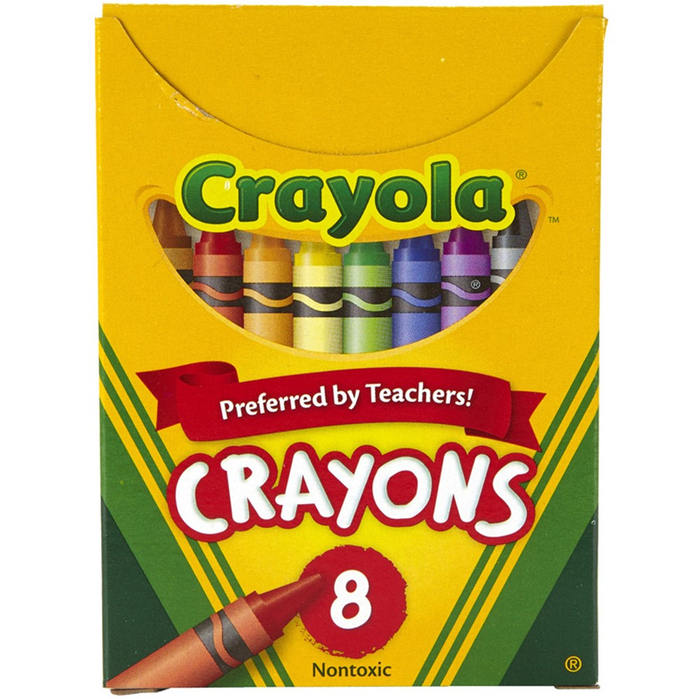 BIN8 - Crayola Regular Size 8 Colors in Crayons