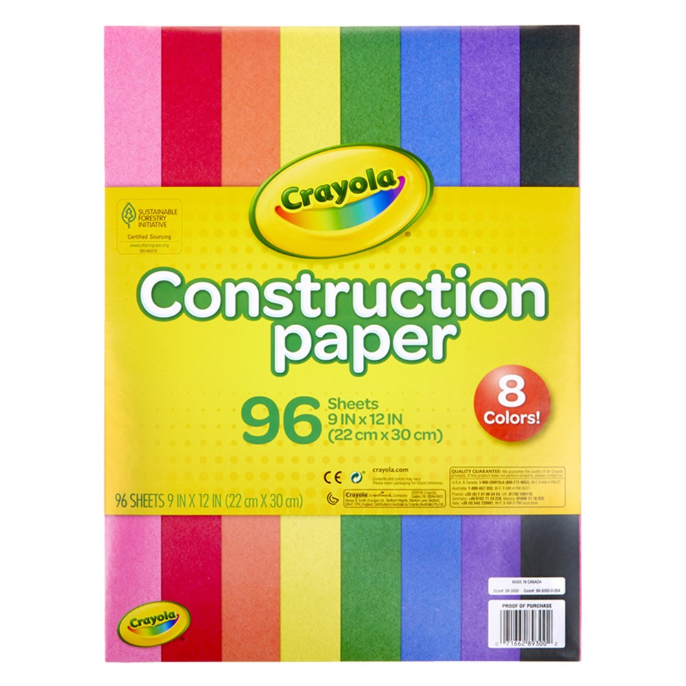Construction Paper, 96 Sheets - BIN993000 | Crayola Llc | Construction Paper
