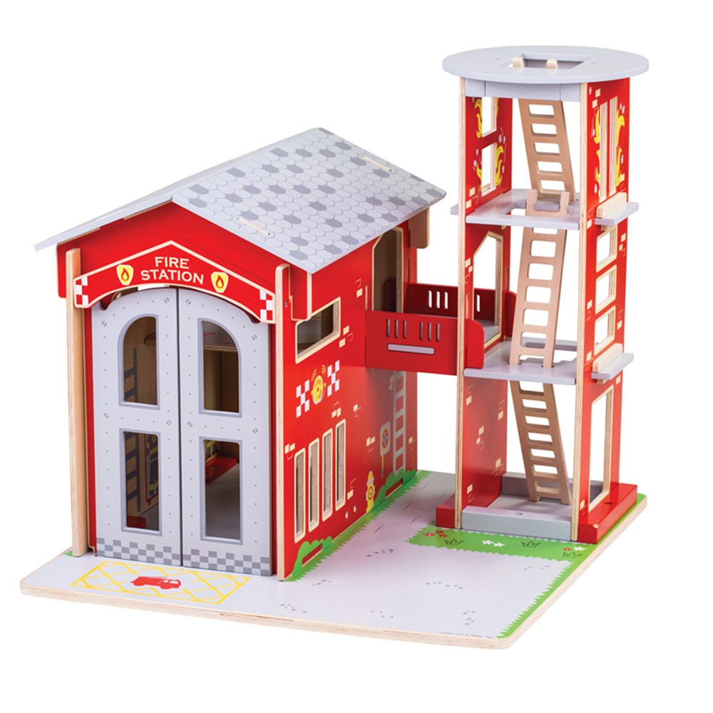 City Fire Station Playset - BJTJT156 | Bigjigs Toys | Toys