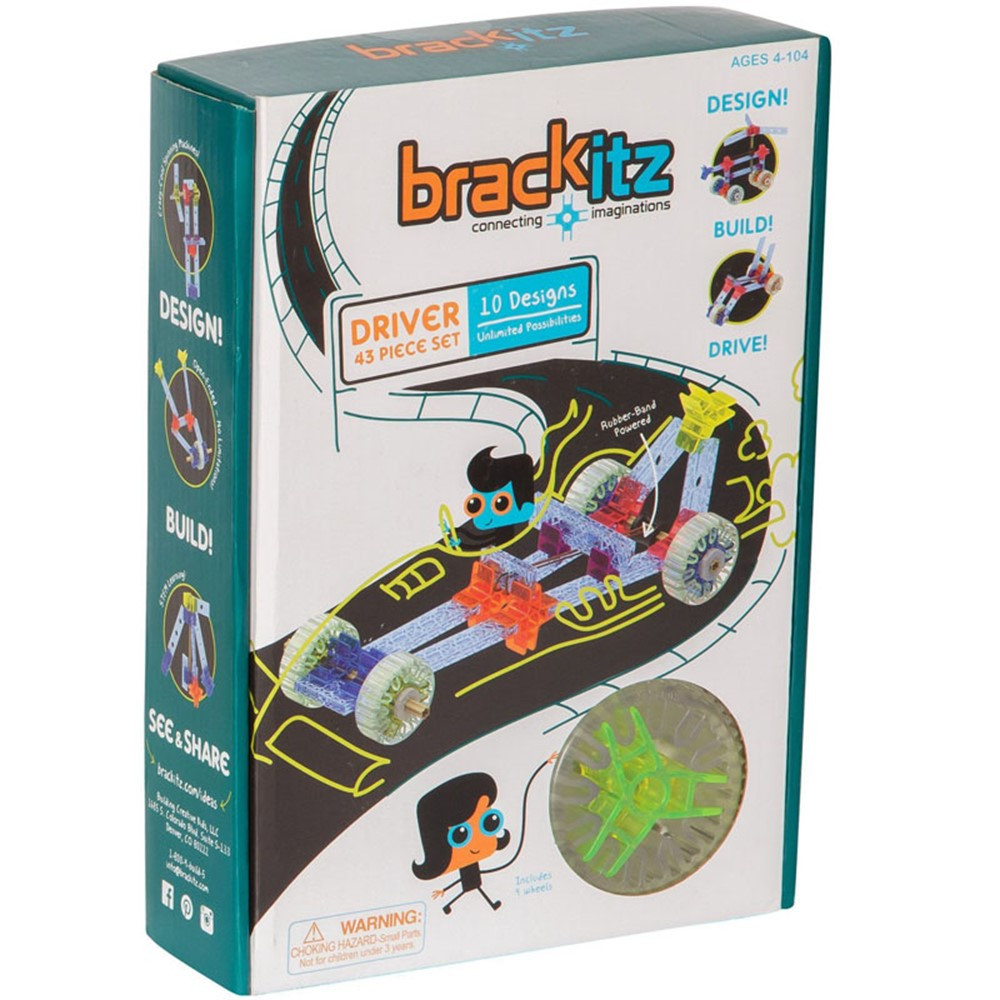BKZBZ82211 - Brackitz Driver 43 Piece Set in Blocks & Construction Play