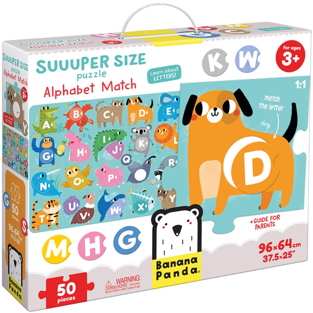Suuuper Size Puzzle Alphabet Match, Age 3+ - BPN49157 | Banana Panda | Alphabet Puzzles