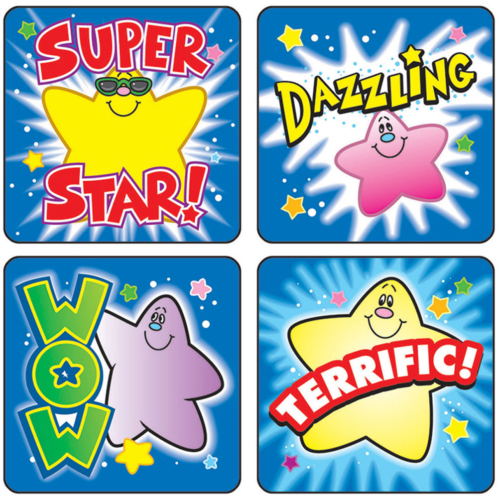 CD-0639 - Stickers Stars 120/Pk Acid & Lignin Free in Stickers