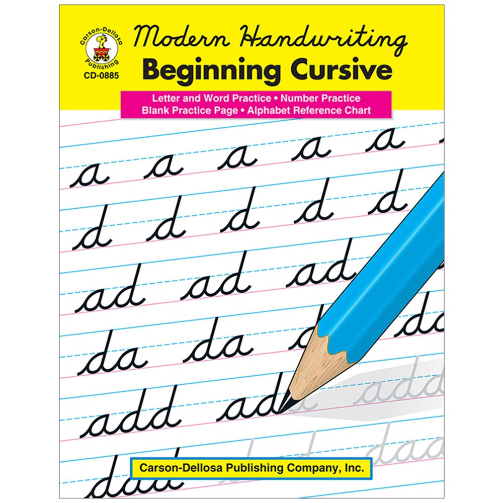 CD-0885 - Modern Handwriting Beginning Cursive Book in Handwriting Skills