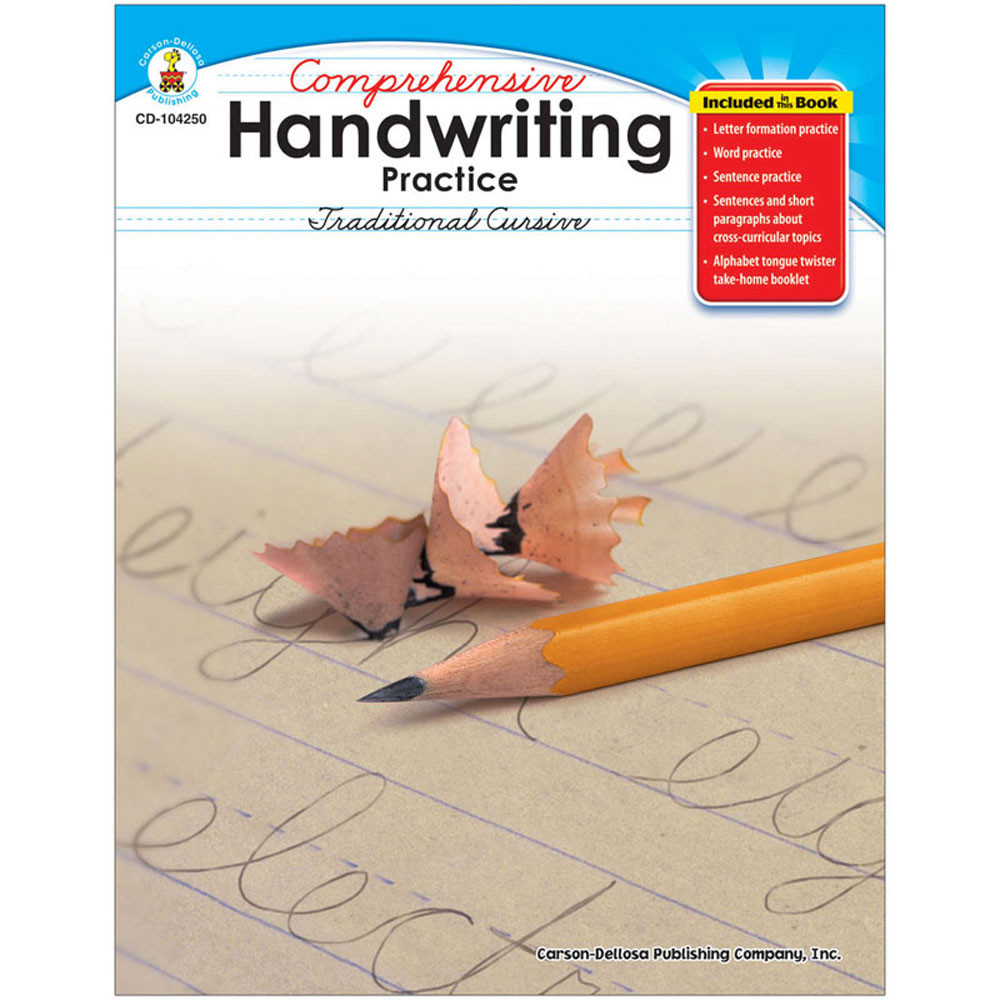 CD-104250 - Comprehensive Handwriting Practice Traditional Cursive in Handwriting Skills