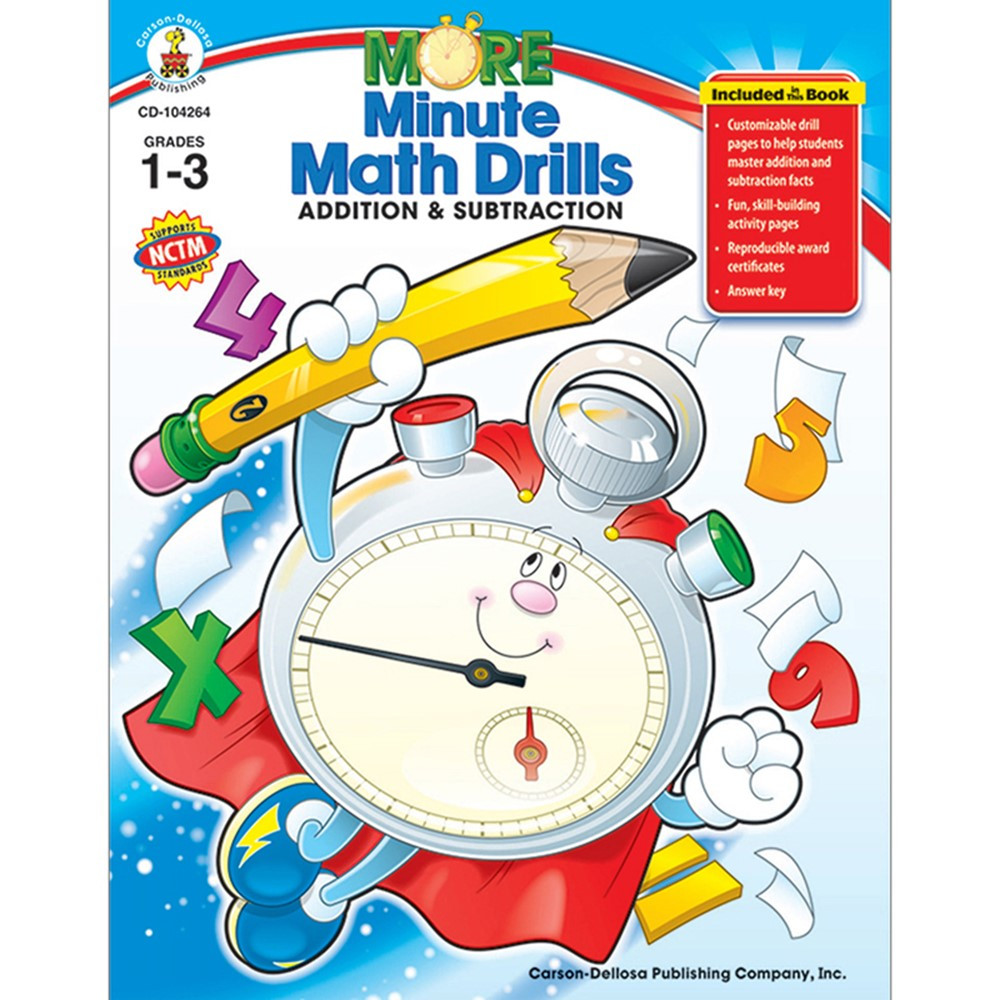 CD-104264 - Minute Math Drills Addition & Subtraction in Addition & Subtraction
