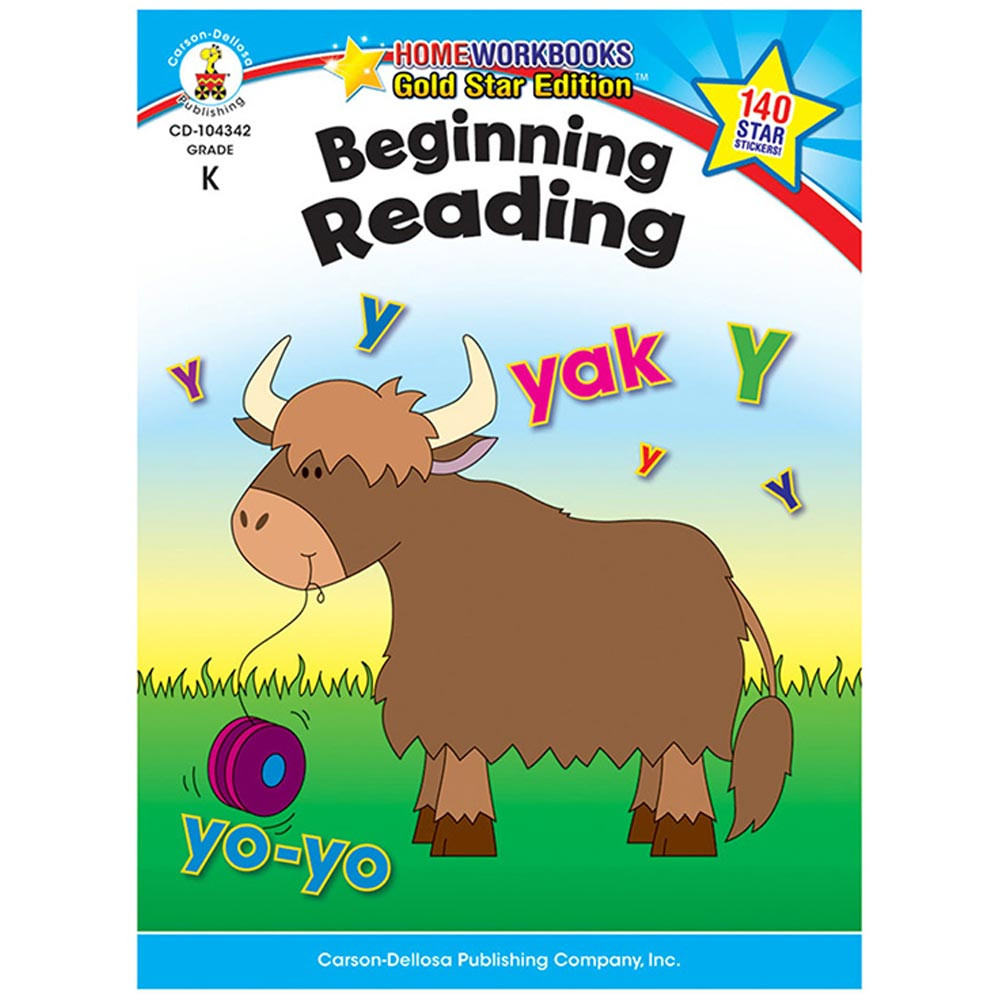 CD-104342 - Beginning Reading Home Workbook Gr K in Reading Skills