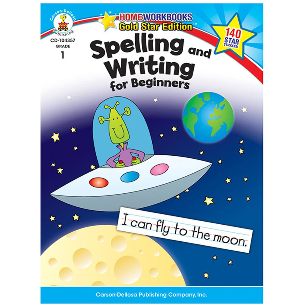 CD-104357 - Spelling & Writing For Beginners Home Workbook Gr 1 in Spelling Skills