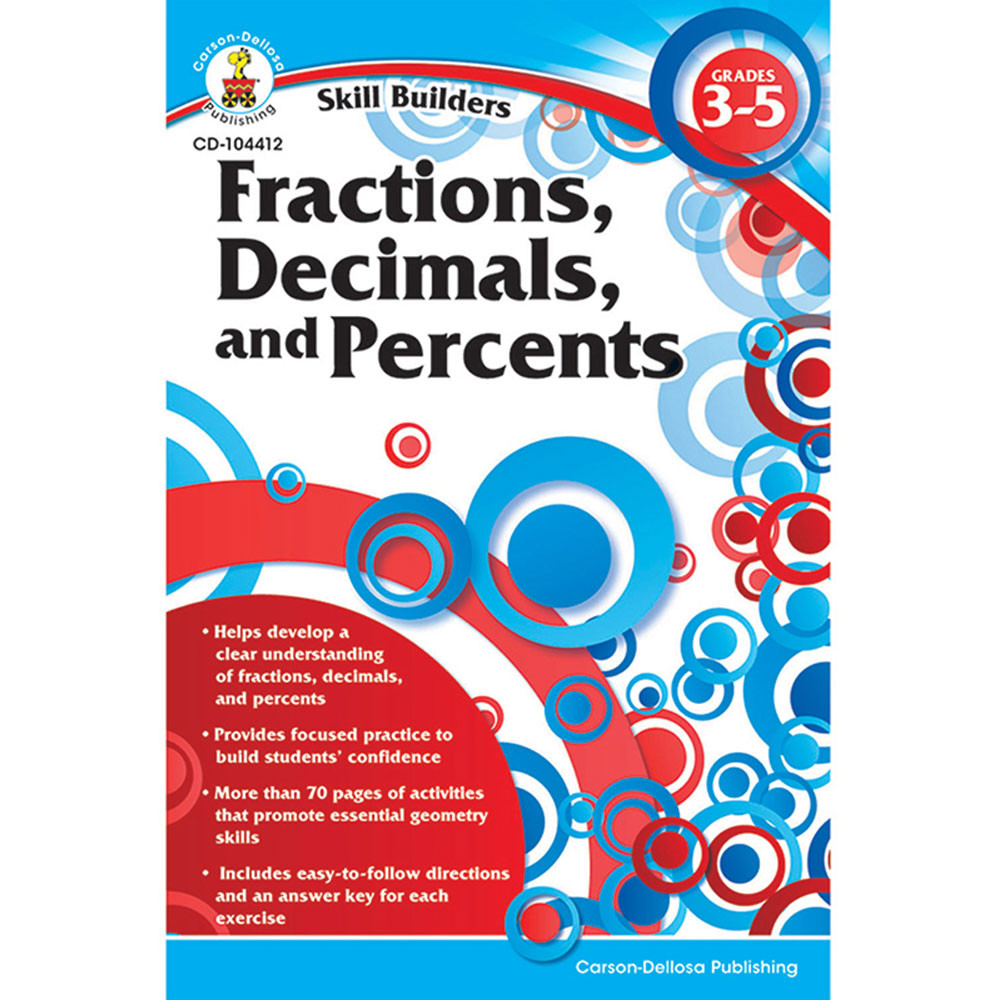 CD-104412 - Skill Builders Fractions Decimals & Percents in Fractions & Decimals