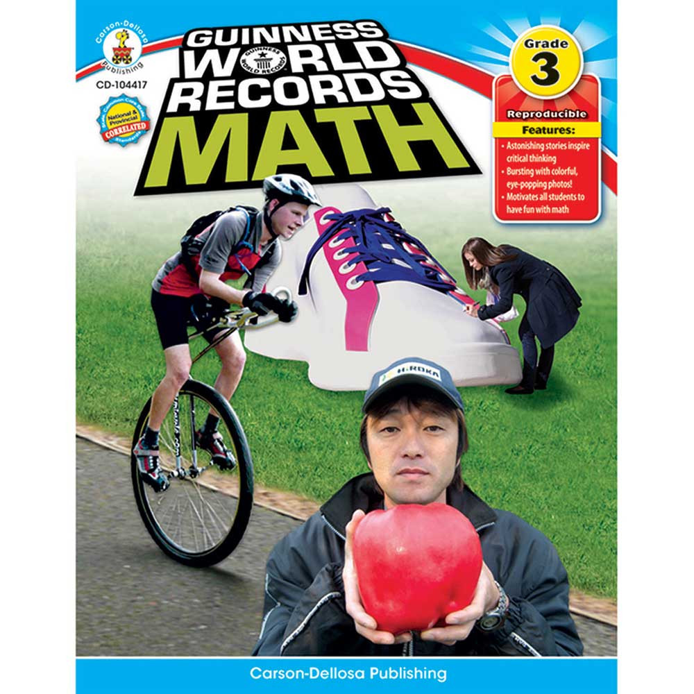 CD-104417 - Guinness World Records Math Gr 3 in Activity Books