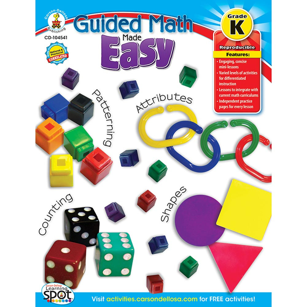 CD-104541 - Guided Math Made Easy Gr K in Activity Books