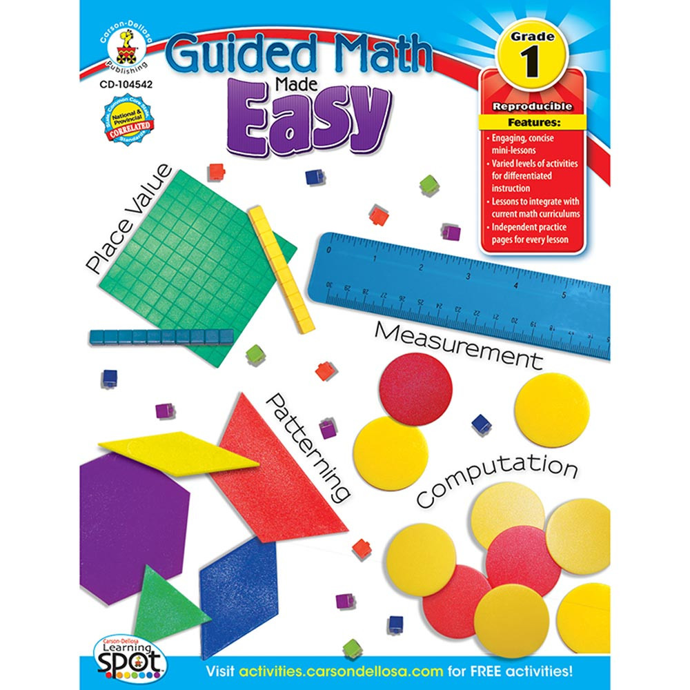 CD-104542 - Guided Math Made Easy Gr 1 in Activity Books