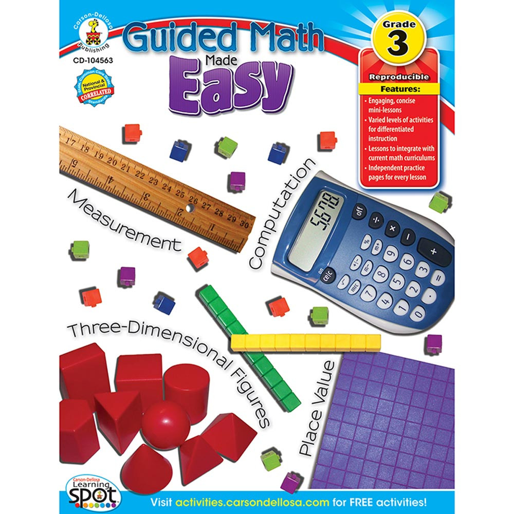 CD-104563 - Guided Math Made Easy Gr 3 in Activity Books