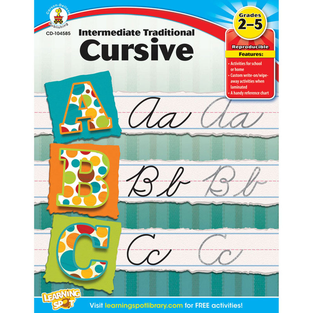 CD-104585 - Intermediate Traditional Cursive Gr 2-5 in Handwriting Skills