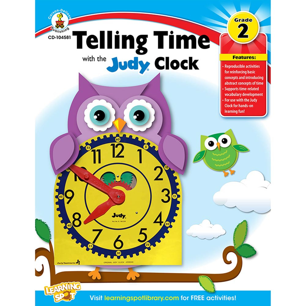 Carson-Dellosa Telling Time with the Judy Clock and Flash Cards CD