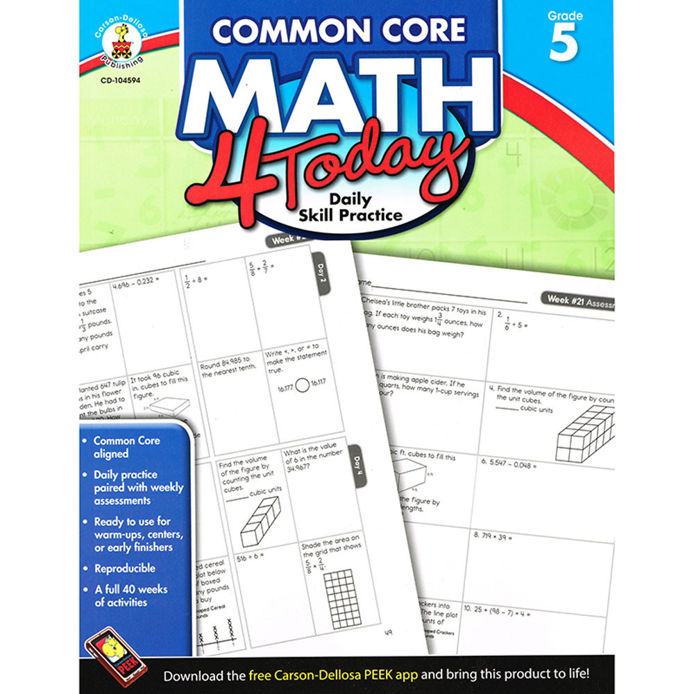 CD-104594 - Math 4 Today Gr 5 in Activity Books